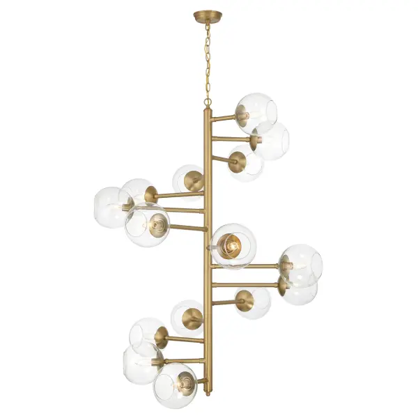 Millikan 15-Light Pendant in Signature Brass - Image 3