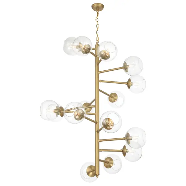 Millikan 15-Light Pendant in Signature Brass - Image 4