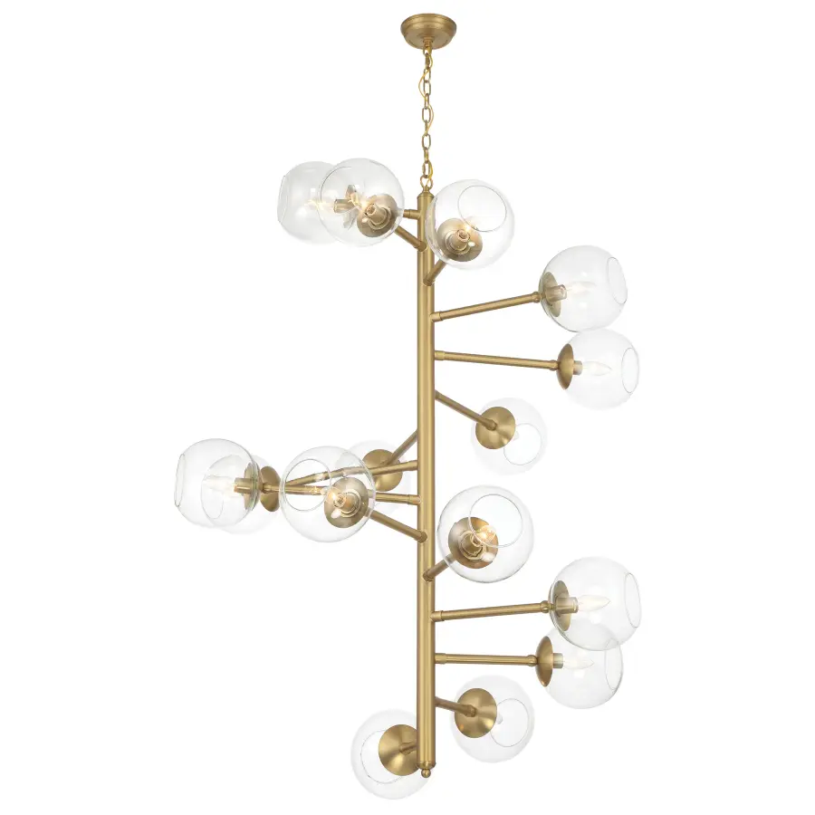 Millikan 15-Light Pendant in Signature Brass - Image 4
