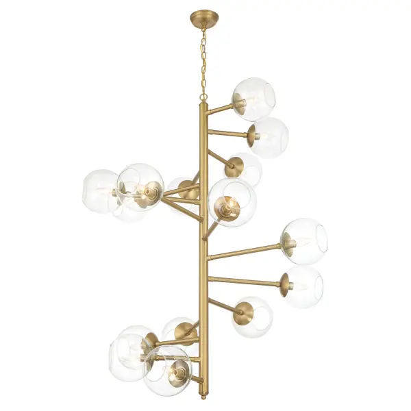 Millikan 15-Light Pendant in Signature Brass - Image 5