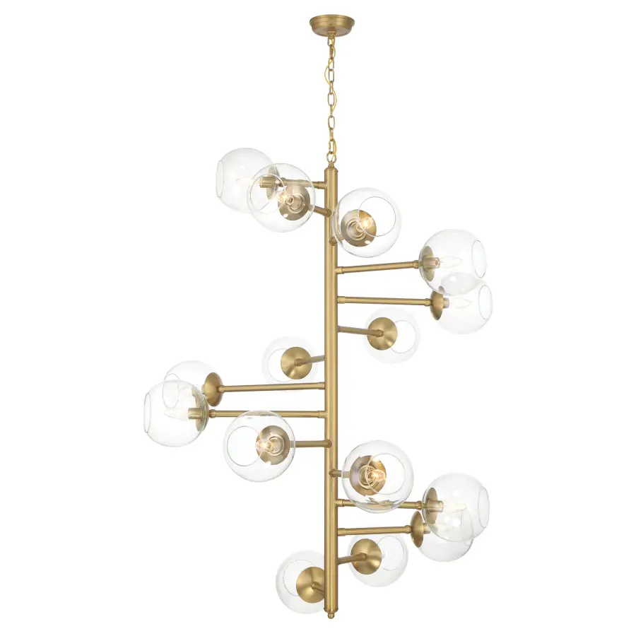 Millikan 15-Light Pendant in Signature Brass - Image 6