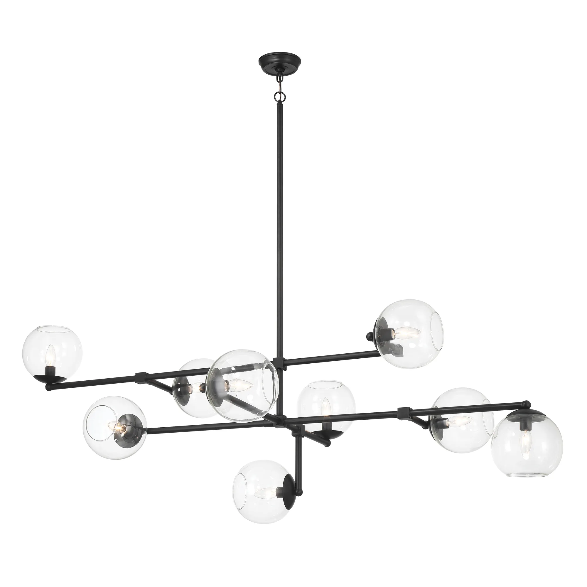 Millikan 9-Light Linear Pendant in Coal Black
