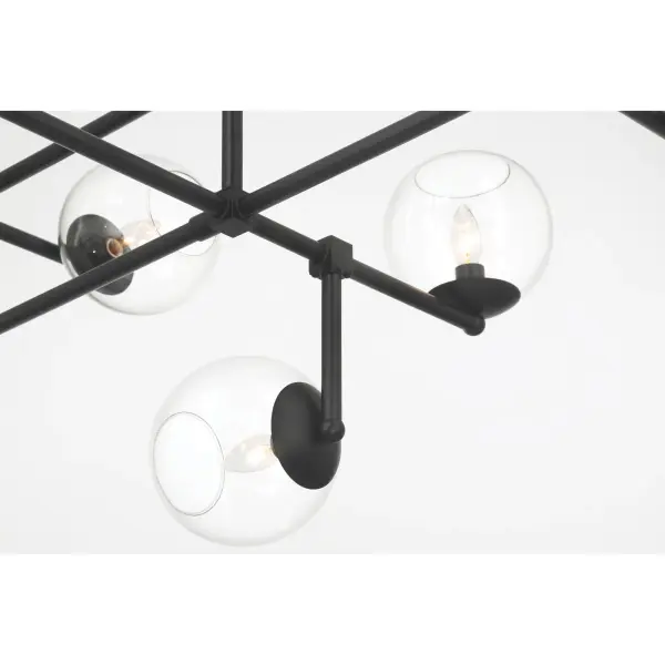 Millikan 9-Light Linear Pendant in Coal Black - Image 2