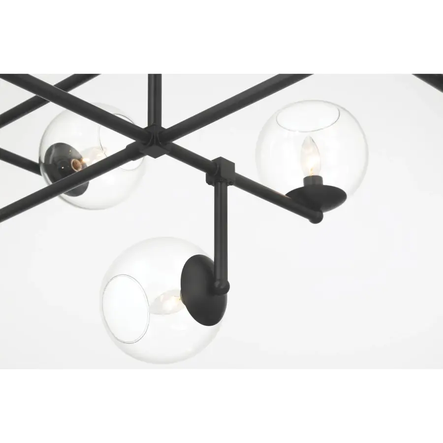 Millikan 9-Light Linear Pendant in Coal Black - Image 2