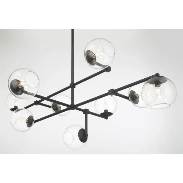Millikan 9-Light Linear Pendant in Coal Black - Image 3