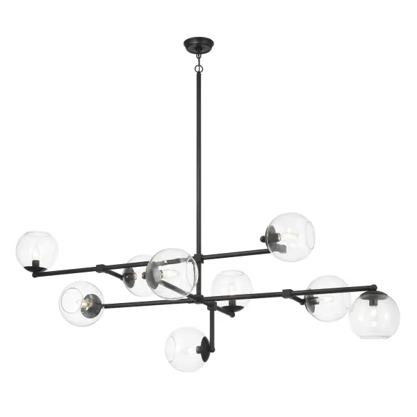 Millikan 9-Light Linear Pendant in Coal Black - Image 4