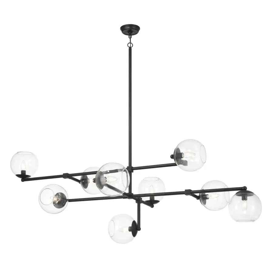 Millikan 9-Light Linear Pendant in Coal Black - Image 4