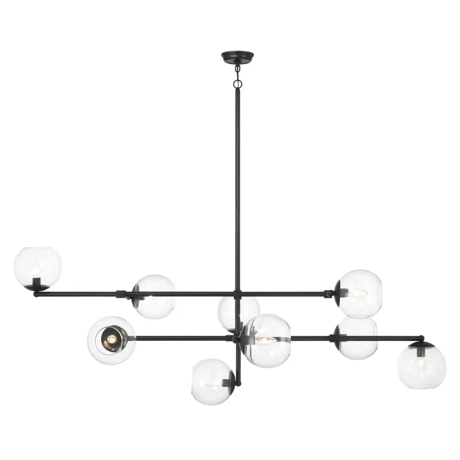 Millikan 9-Light Linear Pendant in Coal Black - Image 5