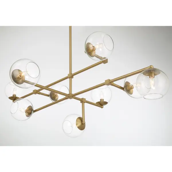 Millikan 9-Light Linear Pendant in Signature Brass - Image 3