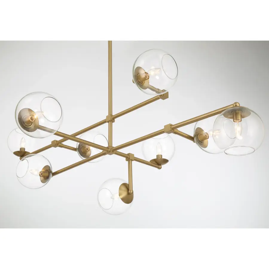 Millikan 9-Light Linear Pendant in Signature Brass - Image 3