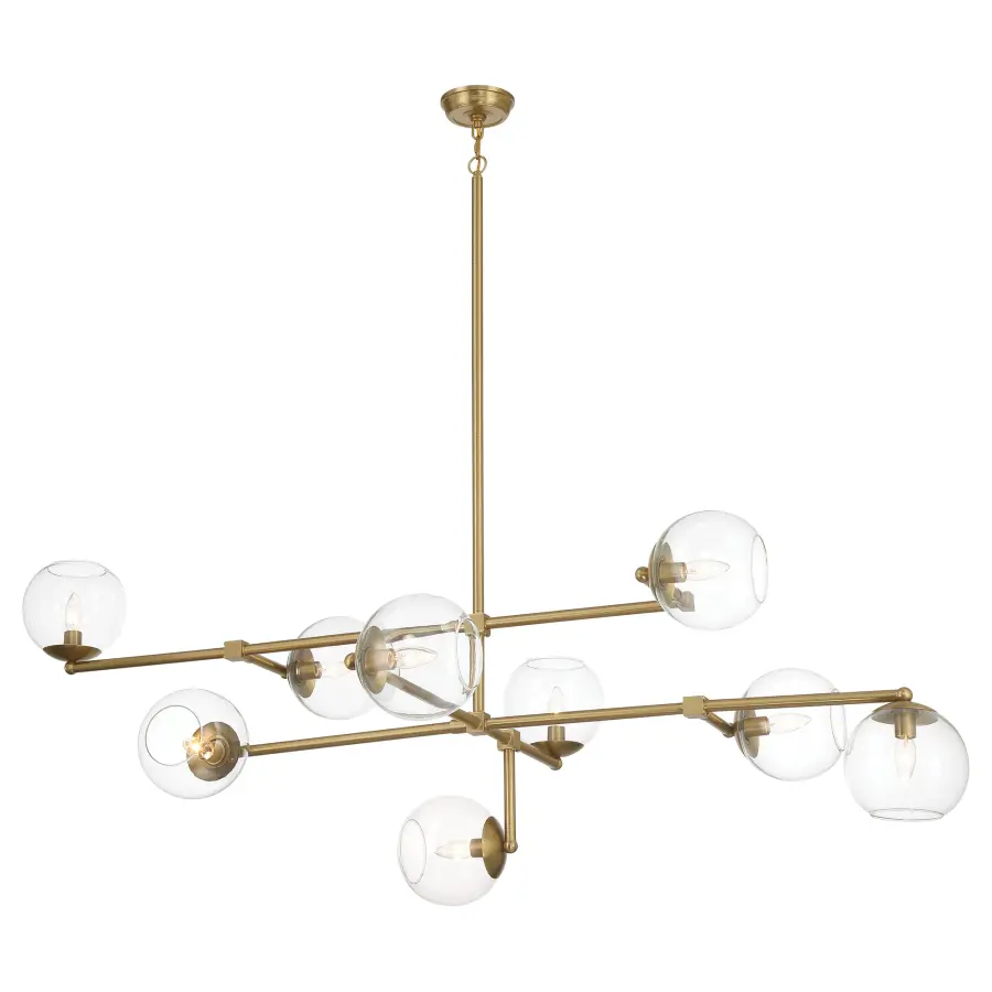 Millikan 9-Light Linear Pendant in Signature Brass - Image 4