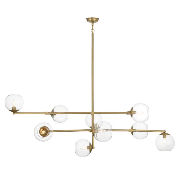 Millikan 9-Light Linear Pendant in Signature Brass - Image 5