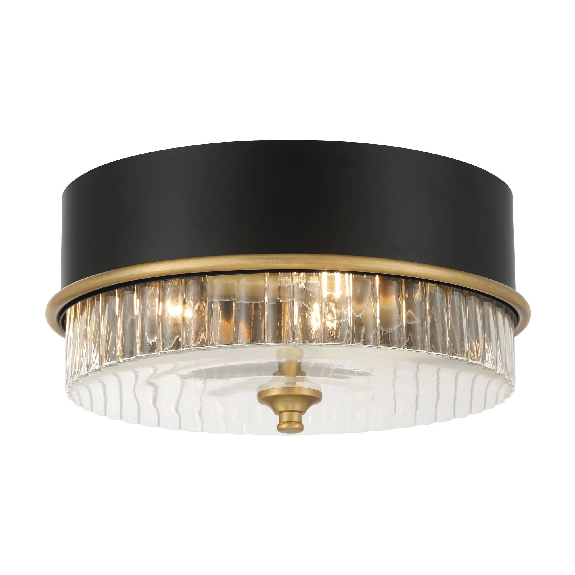 Stamford 15" 3-Light Flush Mount in Legacy Brass