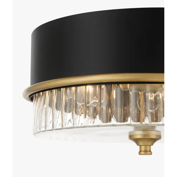 Stamford 15" 3-Light Flush Mount in Legacy Brass - Image 4