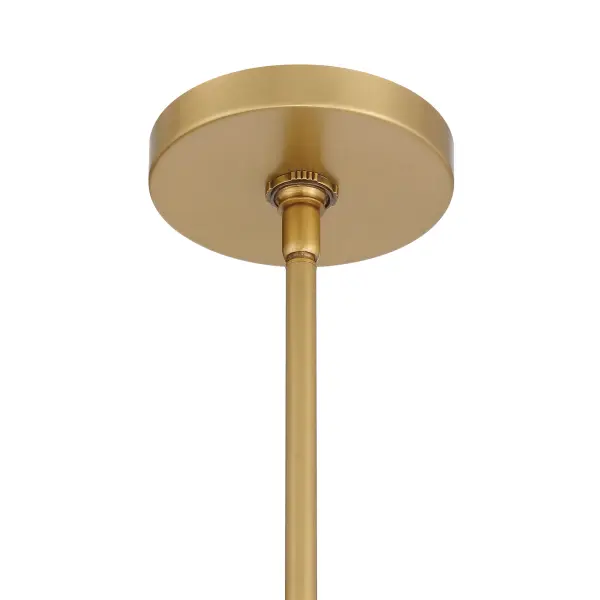 The Holloway pendant combines dark matte black with legacy brass accents for a sophisticated transitional look. At 15 inches wide, it's perfectly sized for kitchen islands, dining areas, and entryways. The steel construction ensures durability while the dimmable feature provides lighting flexibility. - alternate view