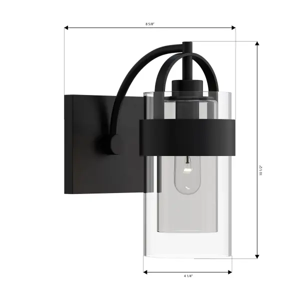 Ravik 10.5" 1-Light Bath Sconce in Dark Matte Black - Image 4