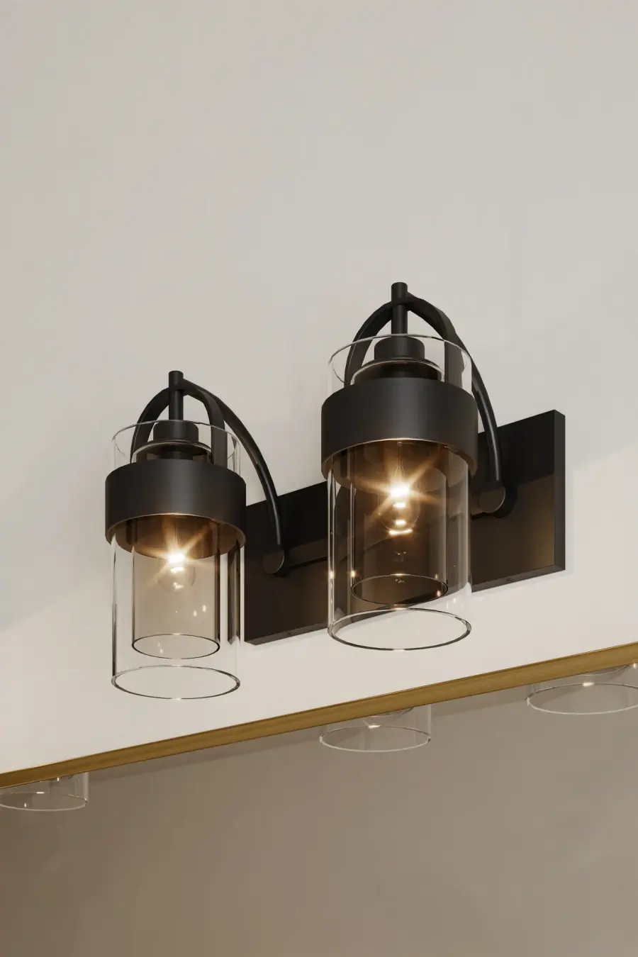 Ravik 14.25" 2-Light Vanity in Dark Matte Black - Image 2