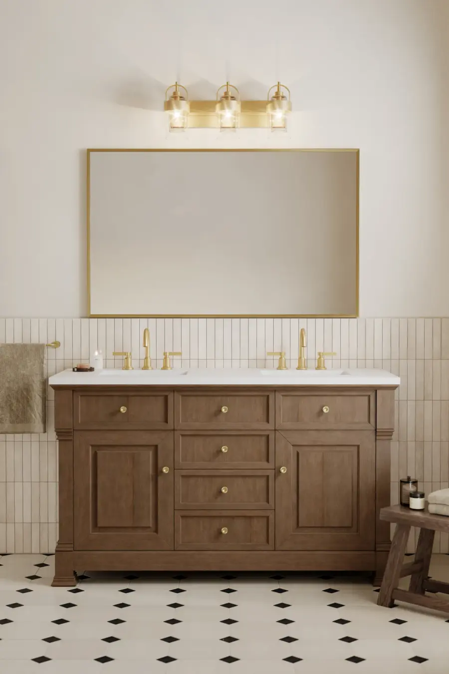 Ravik 24" 3-Light Vanity in Legacy Brass - Image 4