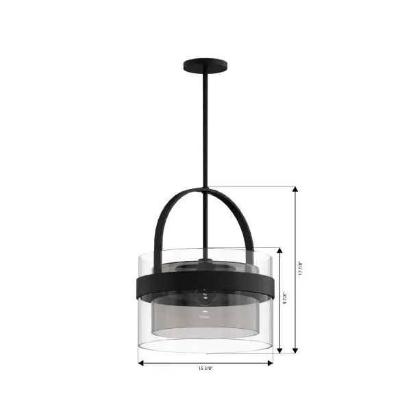 Ravik 15.5" 1-Light Convertible Pendant - Image 4