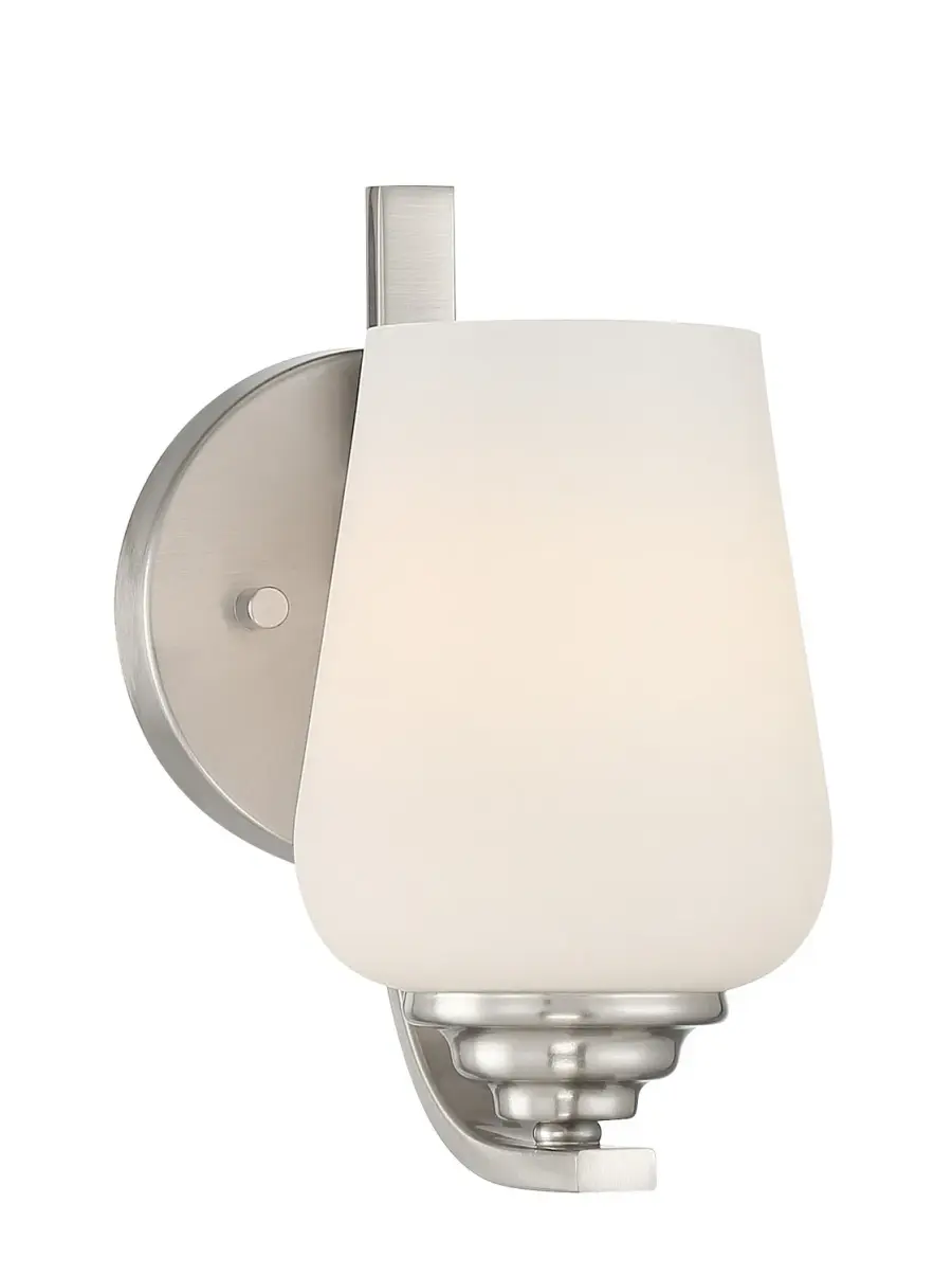 Shyloh 1-Light Bath Sconce in Brushed Nickel - Image 1