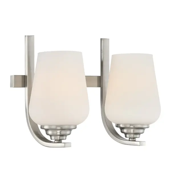 Shyloh 2-Light Bath Sconce in Brushed Nickel - Image 4