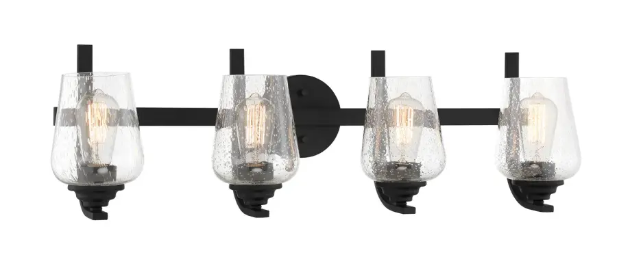 Shyloh 4-Light Bath Vanity Light in Coal Black - Image 1