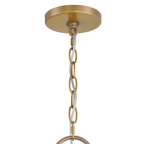 Stamford 13" 1-Light Pendant in Dark Matte Black and Legacy Brass - Image 2