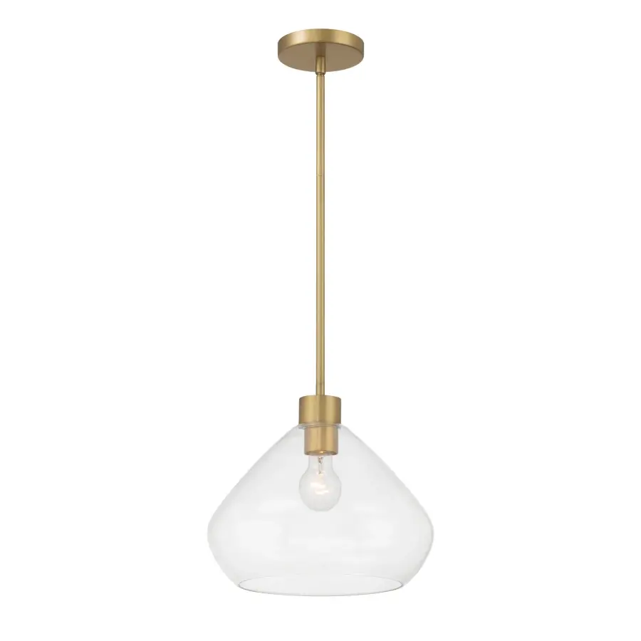 Elaris 12.5" 1-Light Pendant in Legacy Brass - Image 1
