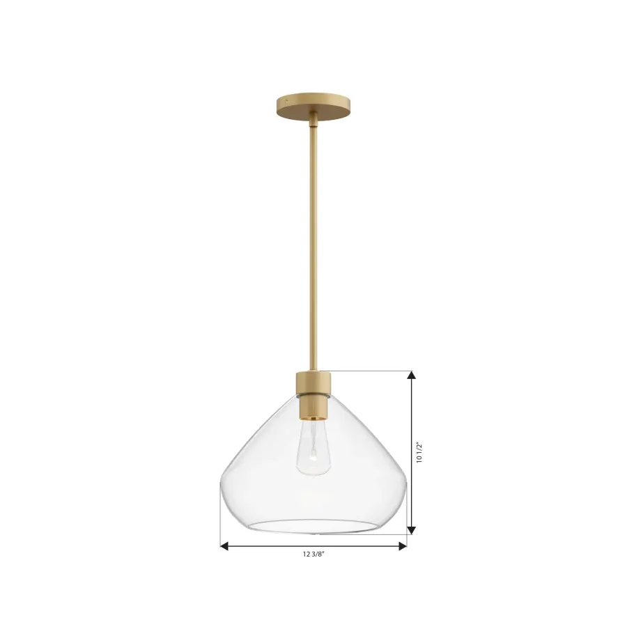 Elaris 12.5" 1-Light Pendant in Legacy Brass - Image 2