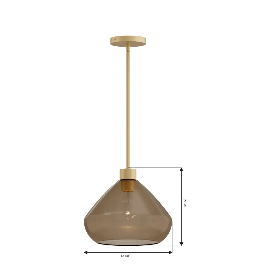 Elaris 12.5" 1-Light Pendant in Legacy Brass - Image 2
