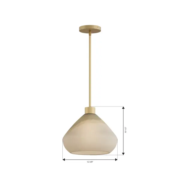 1-Light Pendant - Legacy Brass with Green Ombre Glass - alternate view