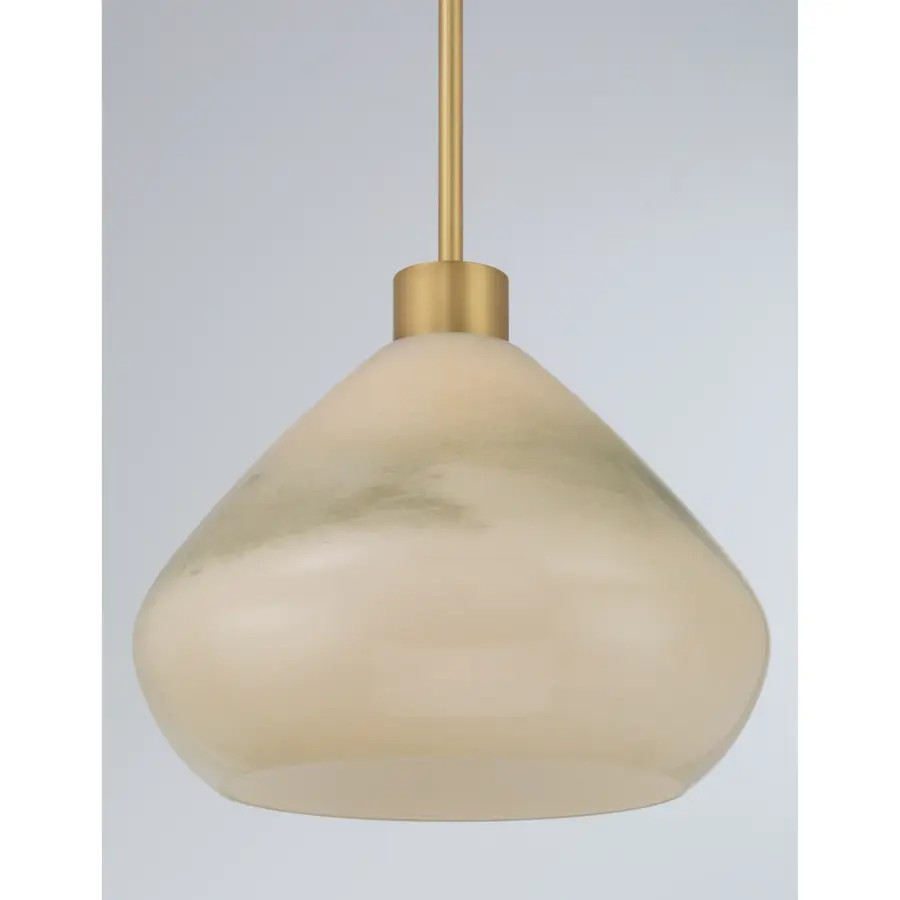 Elaris 12.5" 1-Light Pendant in Legacy Brass with Green Ombre Glass - Image 5