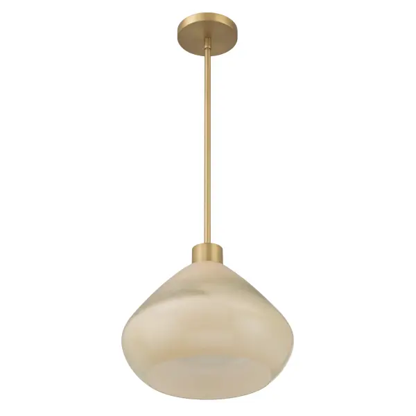 Elaris 12.5" 1-Light Pendant in Legacy Brass with Green Ombre Glass - Image 7