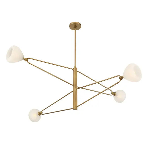 Orion 53" 4-Light Chandelier in Legacy Brass - Image 5