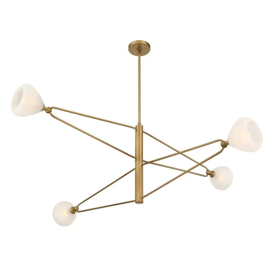Orion 53" 4-Light Chandelier in Legacy Brass - Image 5