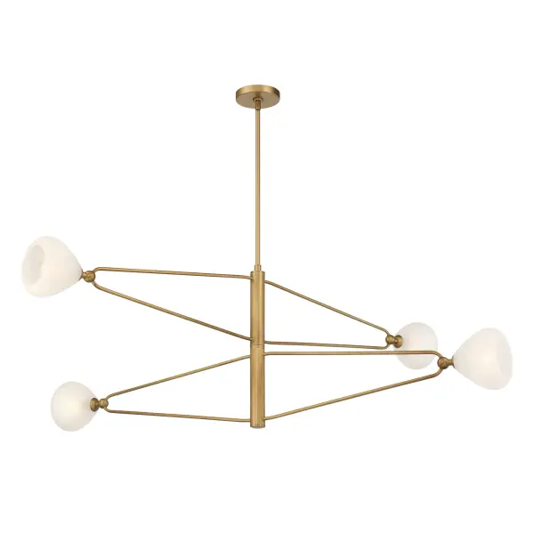 Orion 53" 4-Light Chandelier in Legacy Brass - Image 6