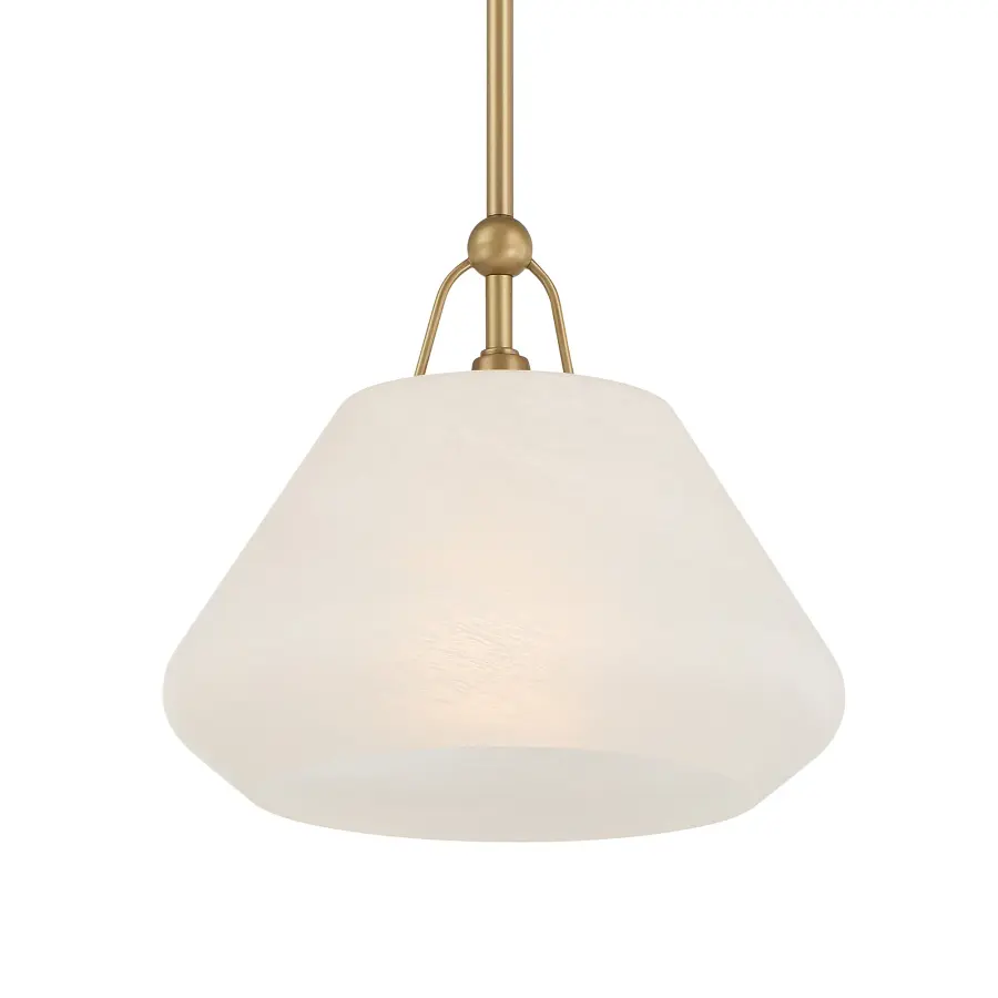 Orion 11.75" 1-Light Pendant in Legacy Brass - Image 1