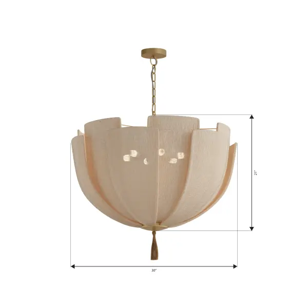 Celestine 30" 3-Light Pendant in Legacy Brass - Image 3