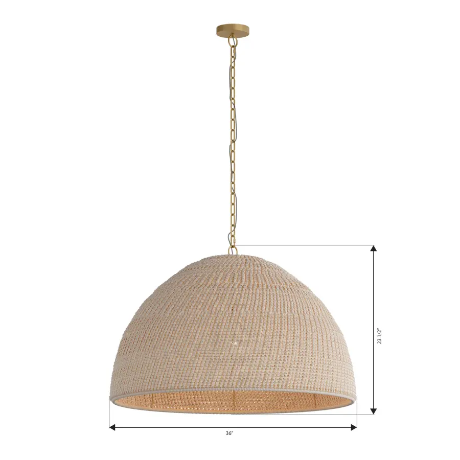 Fernwood 36" 1-Light Pendant in Legacy Brass - Image 2