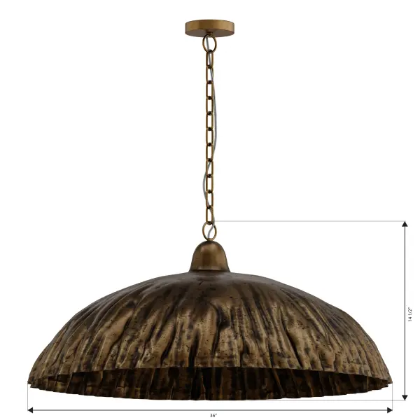 1-Light Pendant - Antique Brass - alternate view