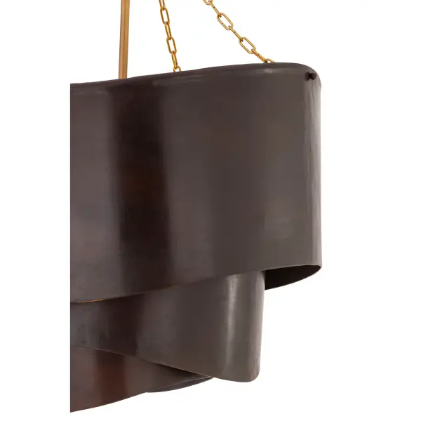 Zyra 21.75" 3-Light Pendant in Legacy Brass and Dark Bronze - Image 4