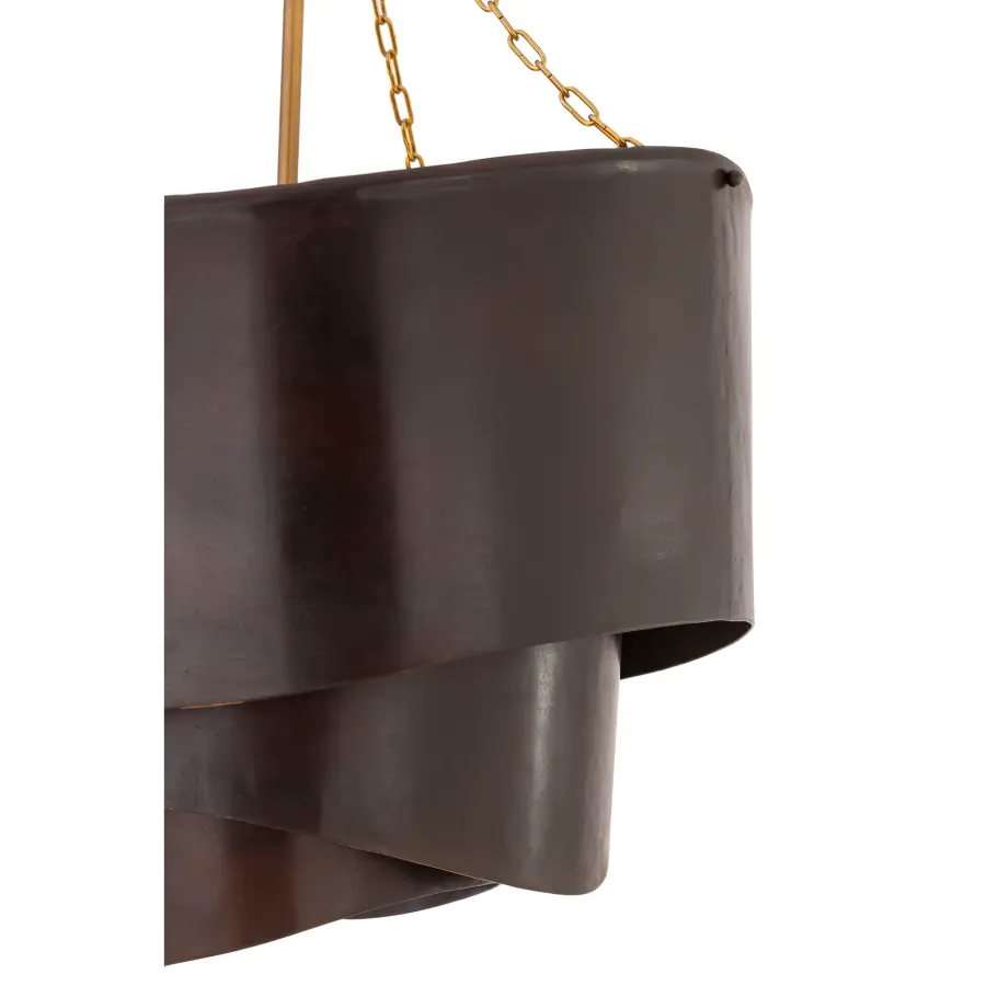 Zyra 21.75" 3-Light Pendant in Legacy Brass and Dark Bronze - Image 4