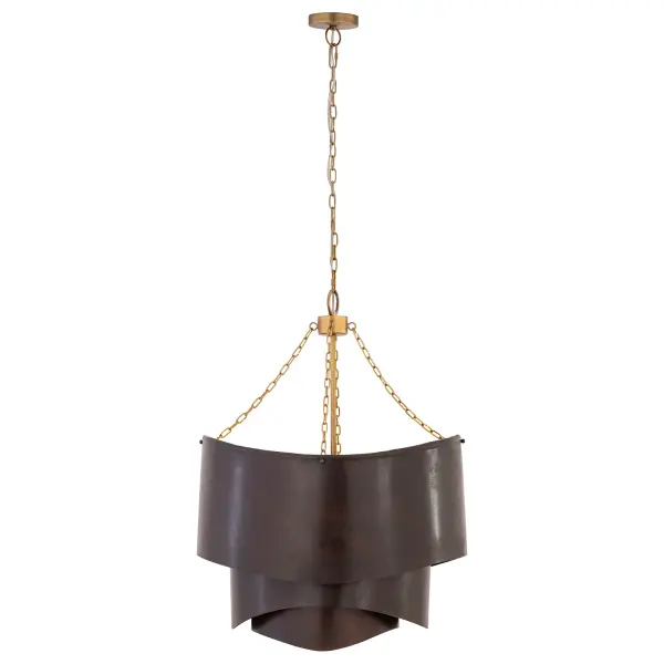 Zyra 21.75" 3-Light Pendant in Legacy Brass and Dark Bronze - Image 6
