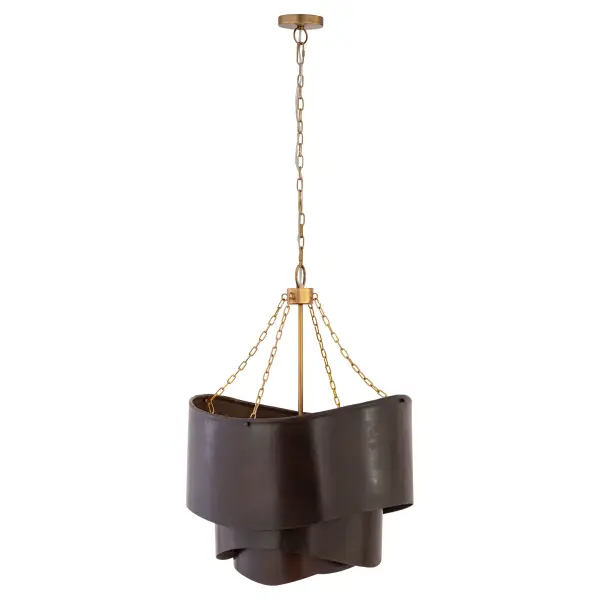 Zyra 21.75" 3-Light Pendant in Legacy Brass and Dark Bronze - Image 7
