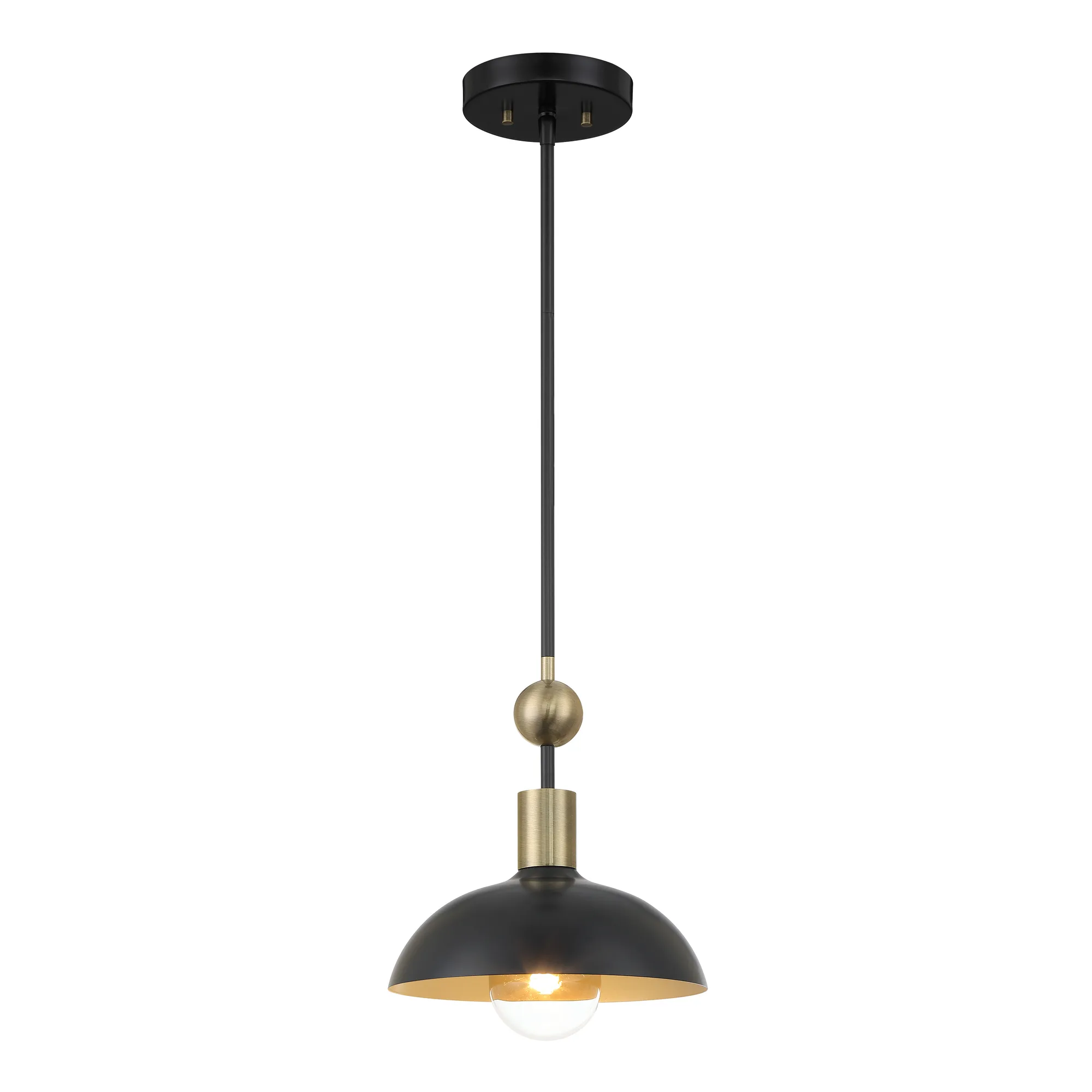Biloxi 10.75" Coal Black Pendant Light