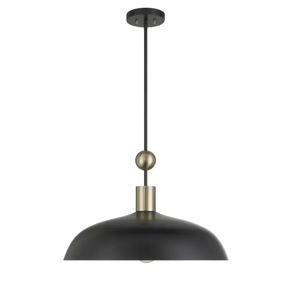 Biloxi 10.75" Coal Black Pendant Light - Image 4