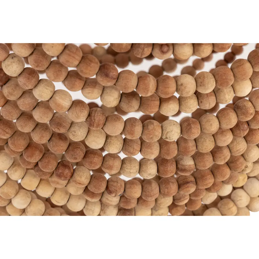 Virella 26" 3-Light Pendant in Legacy Brass with Mixed Brown Wood Beads - Image 5