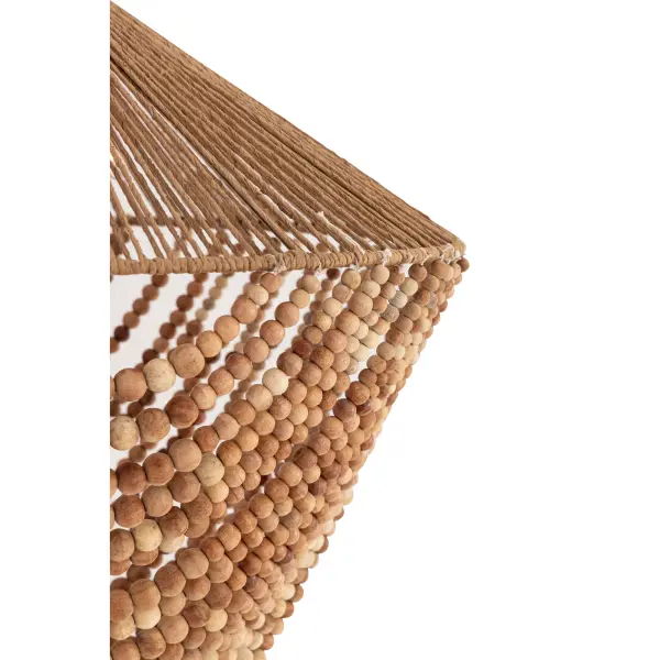 Virella 26" 3-Light Pendant in Legacy Brass with Mixed Brown Wood Beads - Image 6
