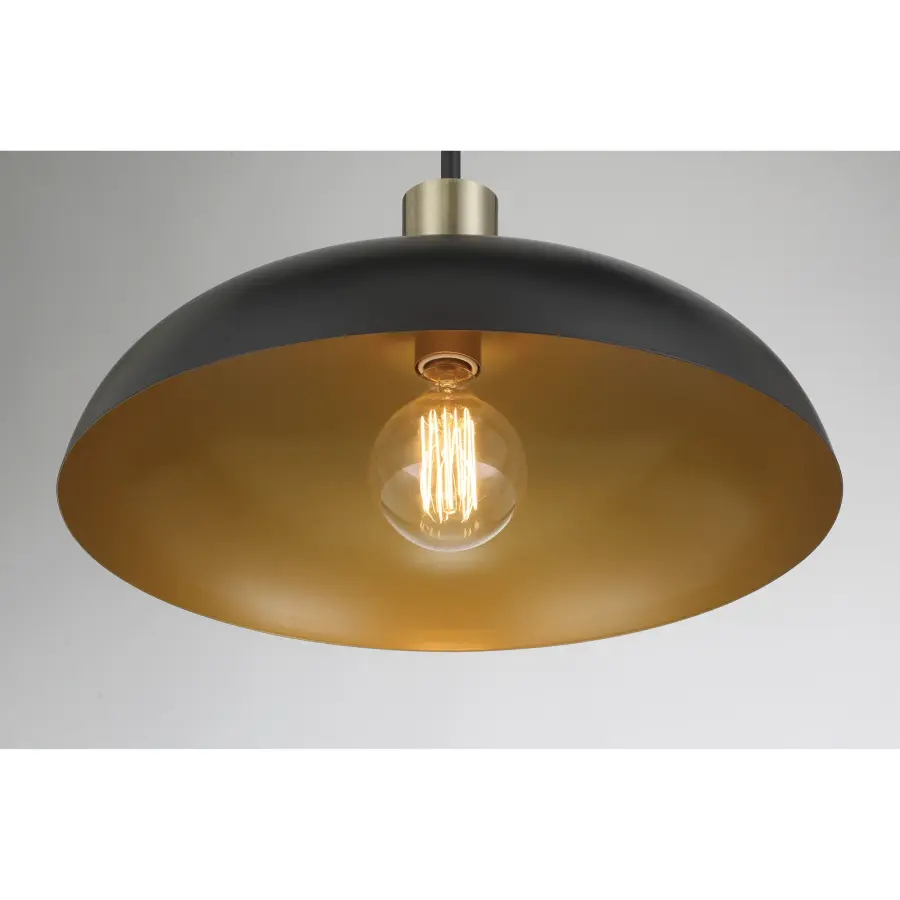 Biloxi 17.75" Coal Black Pendant Light - Image 2