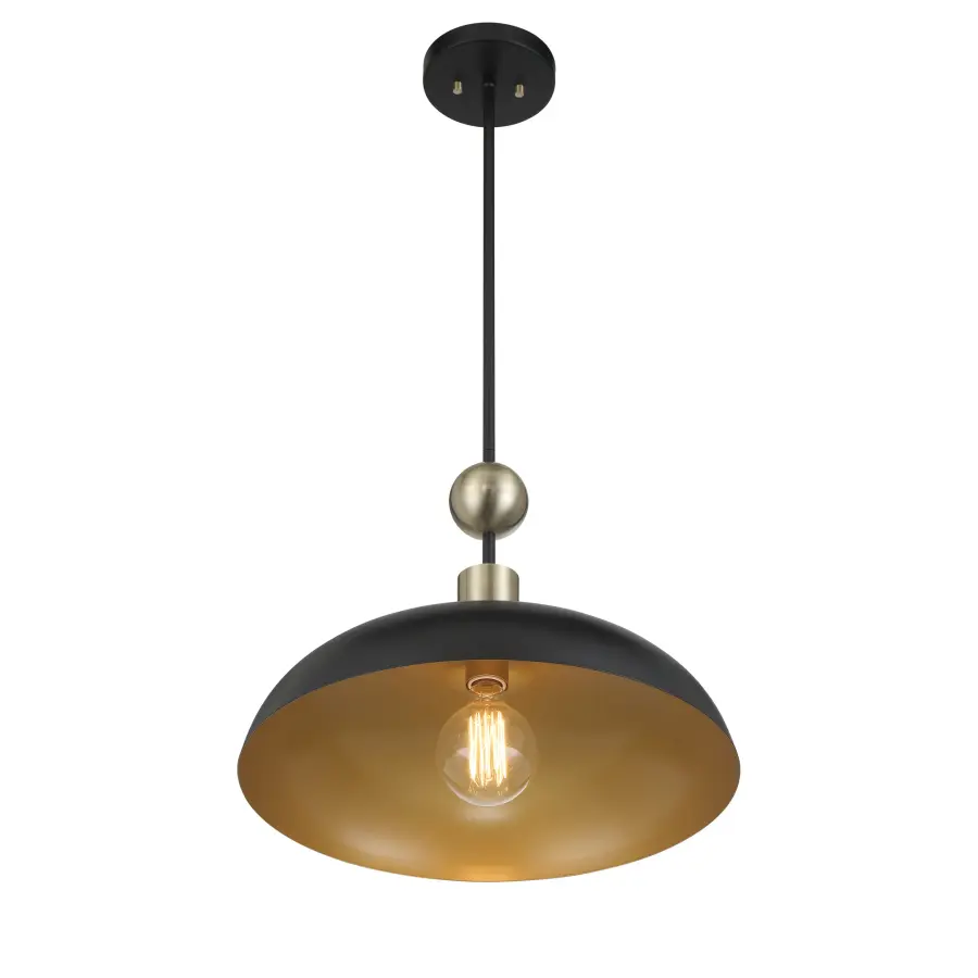 Biloxi 17.75" Coal Black Pendant Light - Image 3